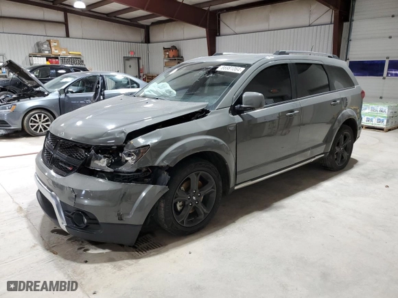 2019 Dodge Journey Crossroad with VIN 3C4PDCGG6KT716737, listed as a Copart auction lot 86981064 with 122,590 mi miles and Salvage Title. Bid and sale history available at carsss.com. Image 1.