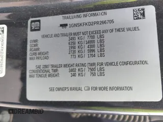 2023 Chevrolet Suburban Premier z VIN 1GNSKFKD2PR266705, wystawiony jako IAAI lot #42578313 z przebiegiem Nie podano mil oraz . Historia ofert i sprzedaży dostępna na DreamBid. Obrazek 9.