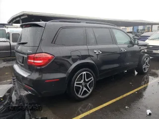 2018 Mercedes-Benz GLS 550 with VIN 4JGDF7DEXJB143439, listed as a Copart auction lot 43530955 with 98,405 mi miles and Salvage title. Bid and sale history available at DreamBid. Image 3.