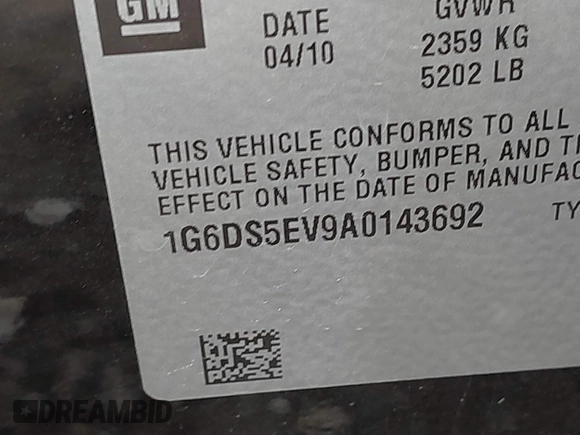 2010 Cadillac CTS Premium с VIN 1G6DS5EV9A0143692, выставлен на аукционе IAAI как лот 42688932 с пробегом 149 023 миль миль и . История ставок и продаж доступна на DreamBid. Изображение 9.