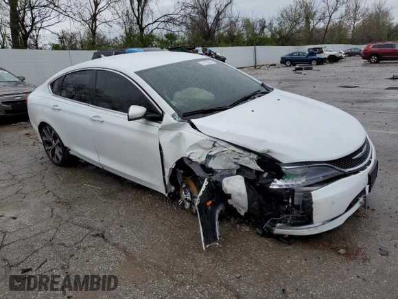 2015 Chrysler 200 C with VIN 1C3CCCCG9FN509616, listed as a Copart auction lot 51750365 with 55,874 mi miles and Salvage Title. Bid and sale history available at carsss.com. Image 4.