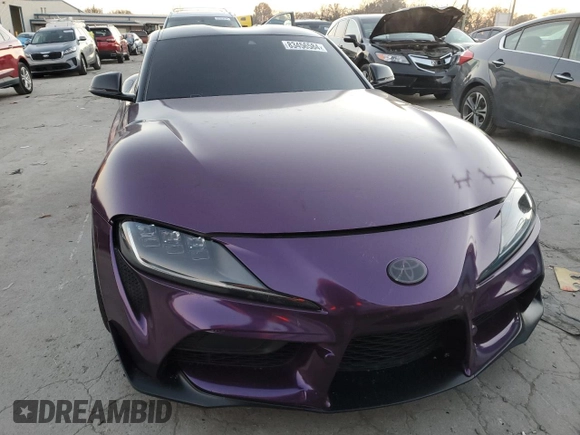 2021 Toyota GR Supra 3.0 with VIN WZ1DB0C00MW042065, listed as a Copart auction lot 83456584 with 36,410 mi miles and Salvage Title. Bid and sale history available at carsss.com. Image 5.