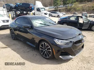 2022 BMW 2 Series M240i xDrive with VIN 3MW53CM09N8C55412, listed as a Copart auction lot 48049393 with 0 mi miles. Bid and sale history available at carsss.com. Image 4.