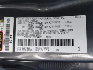 2019 Toyota Tundra 2WD SR5 with VIN 5TFEY5F12KX244156, listed as a IAAI auction lot 41848426 with 93,735 mi miles. Bid and sale history available at carsss.com. Image 9.
