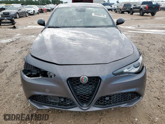 2020 Alfa Romeo Giulia Ti with VIN ZARFAMBNXL7637986, listed as a Copart auction lot 59406215 with 46,350 mi miles and Salvage title. Bid and sale history available at DreamBid. Image 5.