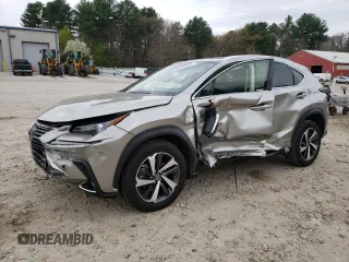 2021 Lexus NX 300h with VIN JTJGJRDZXM2165909, listed as a Copart auction lot 54628565 with 23,990 mi miles and Salvage Title. Bid and sale history available at DreamBid. Image 1.