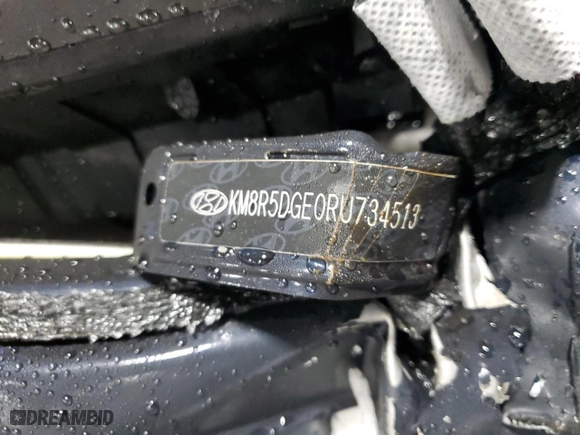 2024 Hyundai Palisade Limited with VIN KM8R5DGE0RU734513, listed as a Copart auction lot 47810925 with 0 mi miles and Salvage Title. Bid and sale history available at carsss.com. Image 13.
