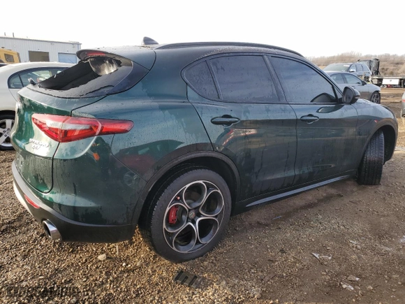 2019 Alfa Romeo Stelvio Ti Sport with VIN ZASPAKBN0K7C44393, listed as a Copart auction lot 87737855 with 0 mi miles and Non Repairable. Bid and sale history available at carsss.com. Image 3.