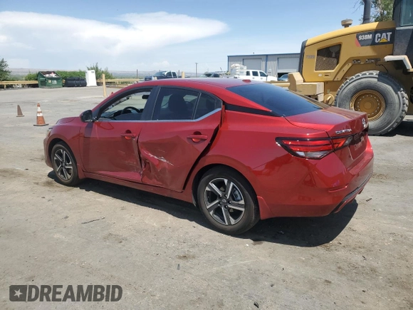 2024 Nissan Sentra SV with VIN 3N1AB8CV7RY222657, listed as a Copart auction lot 58617775 with 9,826 mi miles and Salvage title. Bid and sale history available at DreamBid. Image 2.