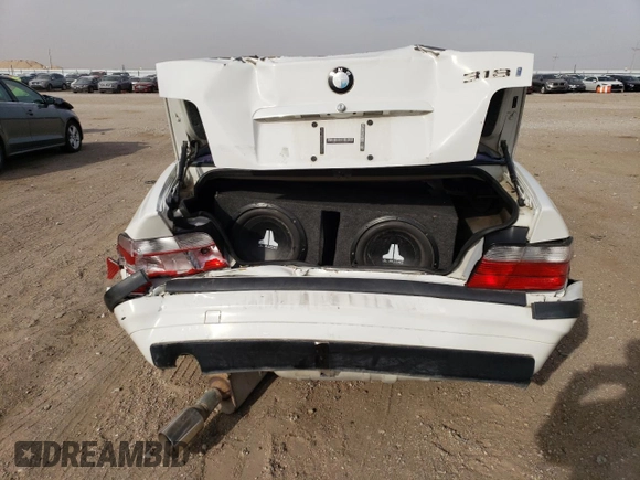 1997 BMW 3 Series 318i with VIN WBACC932XVEE56975, listed as a Copart auction lot 78348114 with 169,666 mi miles and Salvage Title. Bid and sale history available at carsss.com. Image 6.