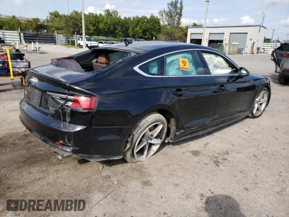 2018 Audi A5 Sportback Premium Plus with VIN WAUENCF58JA030061, listed as a Copart auction lot 46198094 with 130,852 mi miles. Bid and sale history available at carsss.com. Image 3.