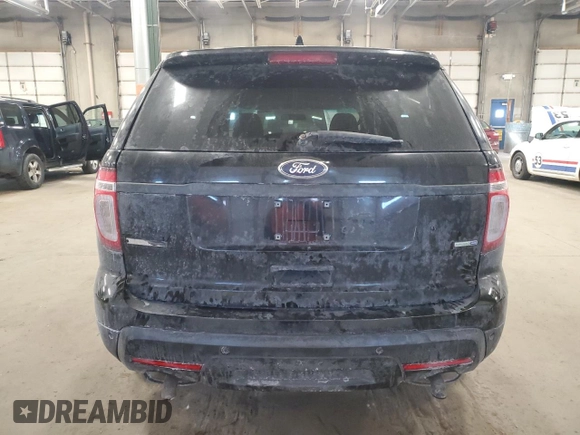 2014 Ford Utility Police Interceptor with VIN 1FM5K8AR2EGA23432, listed as a Copart auction lot 84722354 with 0 mi miles and Salvage Title. Bid and sale history available at carsss.com. Image 6.