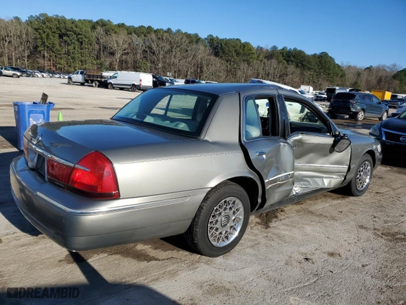2002 Mercury Grand Marquis GS with VIN 2MEFM74W42X647512, listed as a Copart auction lot 45593065 with 127,064 mi miles and Salvage Title. Bid and sale history available at carsss.com. Image 3.