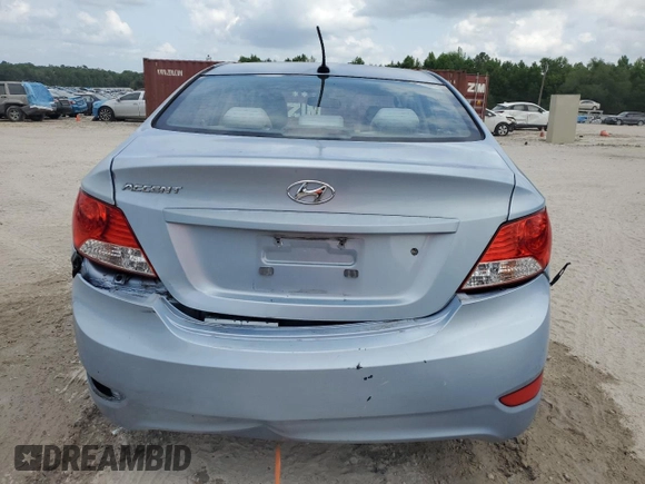 2012 Hyundai Accent GLS with VIN KMHCT4AEXCU037989, listed as a Copart auction lot 53439415 with 102,948 mi miles and Salvage Title. Bid and sale history available at carsss.com. Image 6.