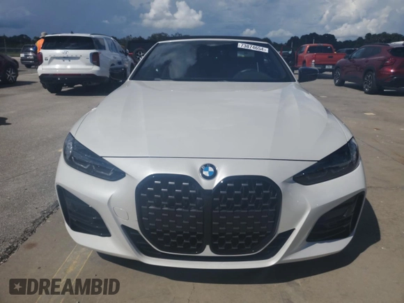 2023 BMW 4 Series 430i with VIN WBA23AT03PCL34563, listed as a Copart auction lot 73874654 with 0 mi miles and Salvage Title. Bid and sale history available at carsss.com. Image 5.