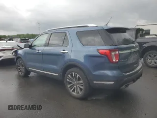 2018 Ford Explorer Platinum z VIN 1FM5K8HT9JGA66466, wystawiony jako Copart lot #56794895 z przebiegiem 84 733 mil mil oraz Szkoda całkowita • Salvage title. Historia ofert i sprzedaży dostępna na DreamBid. Obrazek 2.