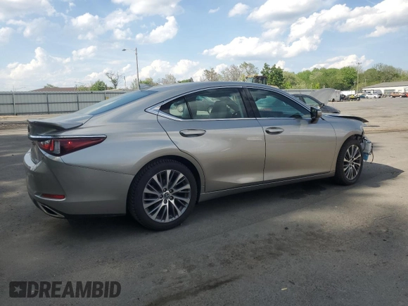 2021 Lexus ES 350 with VIN 58ADZ1B1XMU095088, listed as a Copart auction lot 55214265 with 46,418 mi miles and Salvage Title. Bid and sale history available at DreamBid. Image 3.