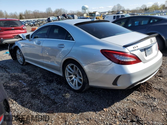2015 Mercedes-Benz CLS-Class CLS 400 with VIN WDDLJ6HB9FA148000, listed as a Copart auction lot 52300255 with 98,709 mi miles and Salvage Title. Bid and sale history available at carsss.com. Image 2.
