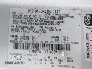 2012 Lincoln MKZ with VIN 3LNHL2JC0CR814339, listed as a IAAI auction lot 42346806 with 127,943 mi miles and . Bid and sale history available at DreamBid. Image 9.