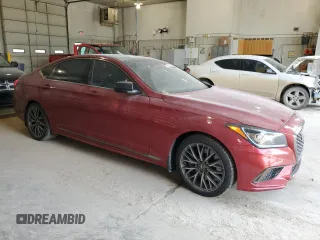 2018 Genesis G80 Sport with VIN KMHGN4JB3JU280347, listed as a Copart auction lot 57339575 with 71,023 mi miles and Salvage title. Bid and sale history available at DreamBid. Image 4.