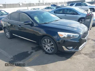 2014 Kia Cadenza Premium with VIN KNALN4D71E5130633, listed as a IAAI auction lot 41467874 with 105,278 mi miles. Bid and sale history available at carsss.com. Image 1.