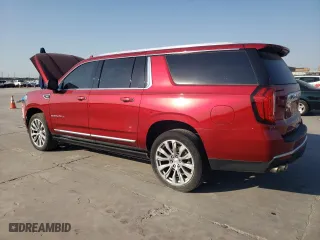 2021 GMC Yukon XL Denali with VIN 1GKS2JKL8MR201361, listed as a Copart auction lot 75253414 with 0 mi miles and Salvage Title. Bid and sale history available at carsss.com. Image 2.