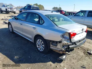 2012 Volkswagen Passat S w/Appearance with VIN 1VWAH7A34CC106918, listed as a IAAI auction lot 41351509 with 202,208 mi miles. Bid and sale history available at carsss.com. Image 3.