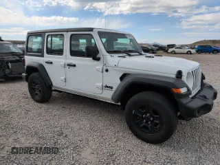 2023 Jeep Wrangler Sport S with VIN 1C4HJXDN5PW678653, listed as a Copart auction lot 57464705 with 22,154 mi miles and Salvage title. Bid and sale history available at DreamBid. Image 4.