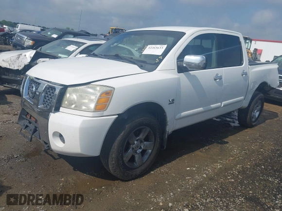 2004 Nissan Titan LE with VIN 1N6AA07B74N581334, listed as a IAAI auction lot 42265633 with 189,892 mi miles and . Bid and sale history available at DreamBid. Image 2.