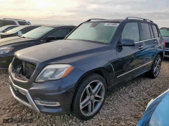 2015 Mercedes-Benz GLK-Class GLK 350 with VIN WDCGG5HB5FG411692, listed as a Copart auction lot 49219995 with 154,709 mi miles and Salvage Title. Bid and sale history available at carsss.com. Image 1.