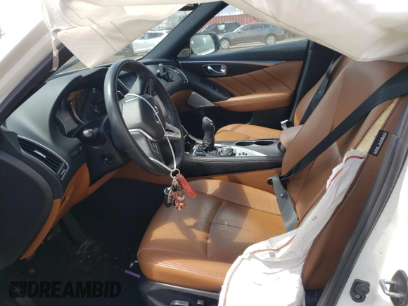 2021 Infiniti Q50 Signature Edition with VIN JN1EV7CR5MM755866, listed as a Copart auction lot 53243505 with Not provided miles and Salvage title. Bid and sale history available at DreamBid. Image 7.
