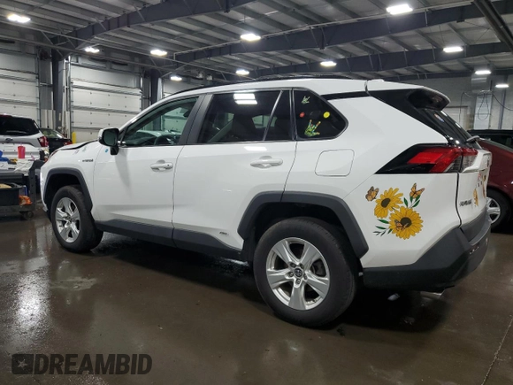 2019 Toyota RAV4 Hybrid XLE with VIN 2T3RWRFV1KW016526, listed as a Copart auction lot 61466435 with 64,255 mi miles and Salvage title. Bid and sale history available at DreamBid. Image 2.