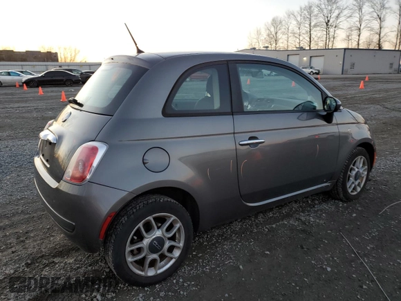 2012 FIAT 500 Pop with VIN 3C3CFFAR4CT277533, listed as a Copart auction lot 44550025 with 122,086 mi miles and Salvage title. Bid and sale history available at DreamBid. Image 3.