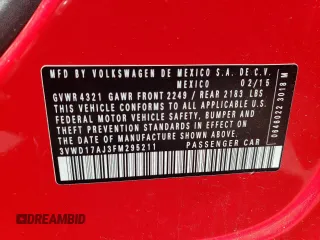 2015 Volkswagen Jetta SE z VIN 3VWD17AJ3FM295211, wystawiony jako Copart lot #48500305 z przebiegiem 136 155 mil mil oraz Szkoda całkowita • Salvage title. Historia ofert i sprzedaży dostępna na DreamBid. Obrazek 12.