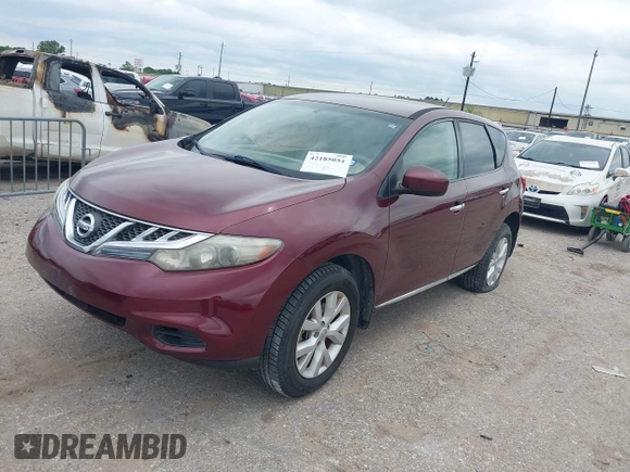 2011 Nissan Murano LE with VIN JN8AZ1MU7BW061721, listed as a IAAI auction lot 42185054 with 134,960 mi miles and . Bid and sale history available at DreamBid. Image 2.