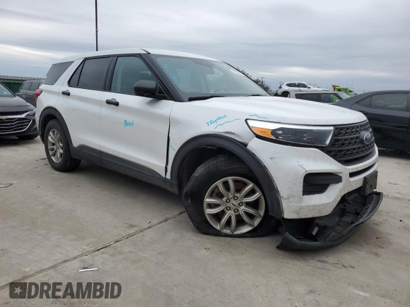 2021 Ford Explorer with VIN 1FMSK7BH5MGC45559, listed as a Copart auction lot 45323835 with 105,652 mi miles and Salvage Title. Bid and sale history available at carsss.com. Image 4.