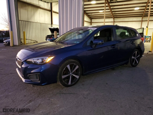 2017 Subaru Impreza Sport with VIN 4S3GTAK68H1714493, listed as a Copart auction lot 80633344 with 124,576 mi miles and Salvage Title. Bid and sale history available at carsss.com. Image 1.