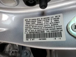 2014 Honda Civic Sedan LX with VIN 19XFB2F56EE018939, listed as a Copart auction lot 51476325 with 143,704 mi miles and Salvage Title. Bid and sale history available at carsss.com. Image 12.