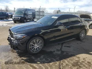 2024 Mercedes-Benz C 43 AMG z VIN W1KAF8HB9RR220405, wystawiony jako Copart lot #45604455 z przebiegiem 3 874 mil mil oraz Szkoda całkowita • Salvage title. Historia ofert i sprzedaży dostępna na DreamBid. Obrazek 1.