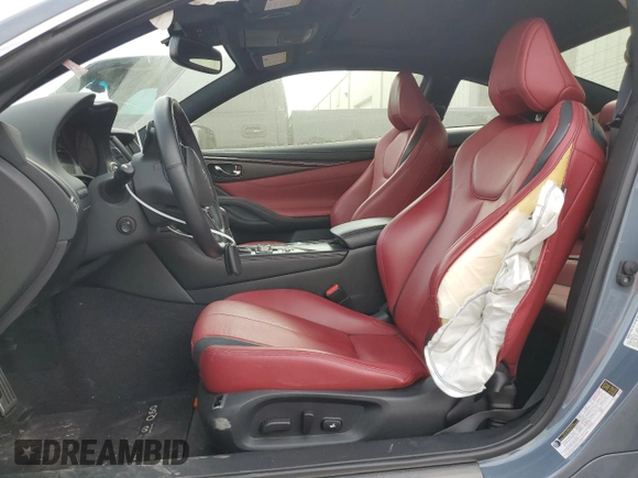 2022 Infiniti Q60 Red Sport 400 with VIN JN1FV7LK4NM660384, listed as a Copart auction lot 45288615 with 41,781 mi miles and Non repairable. Bid and sale history available at DreamBid. Image 7.