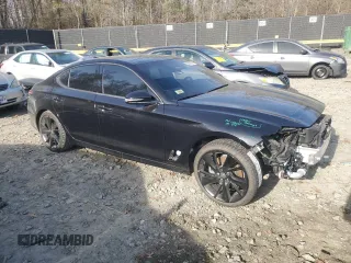 2023 Genesis G70 2.0T with VIN KMTG34TA5PU115666, listed as a Copart auction lot 78907334 with 19,747 mi miles and Salvage Title. Bid and sale history available at DreamBid. Image 4.