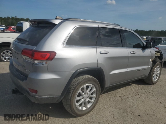 2021 Jeep Grand Cherokee Laredo E z VIN 1C4RJEAG1MC813140, wystawiony jako Copart lot #55114385 z przebiegiem 39 858 mil mil oraz Szkoda całkowita • Salvage title. Historia ofert i sprzedaży dostępna na DreamBid. Obrazek 3.