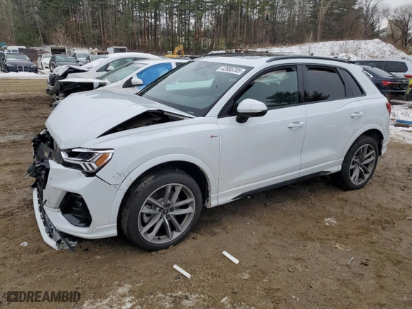 2022 Audi Q3 S line Premium Plus with VIN WA1EECF30N1148767, listed as a Copart auction lot 42985705 with 0 mi miles and Salvage Title. Bid and sale history available at carsss.com. Image 1.