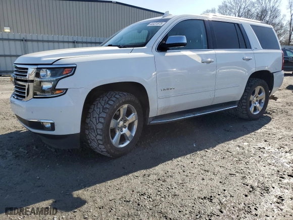 2015 Chevrolet Tahoe LTZ with VIN 1GNSKCKC9FR666040, listed as a Copart auction lot 44431875 with 233,166 mi miles and Salvage Title. Bid and sale history available at carsss.com. Image 1.