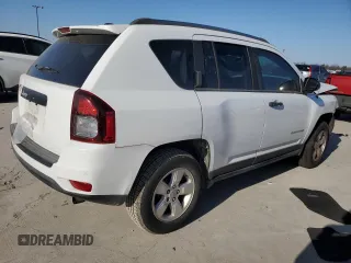 2014 Jeep Compass Sport with VIN 1C4NJCBA1ED717520, listed as a Copart auction lot 88745365 with 75,295 mi miles and Salvage Title. Bid and sale history available at carsss.com. Image 3.