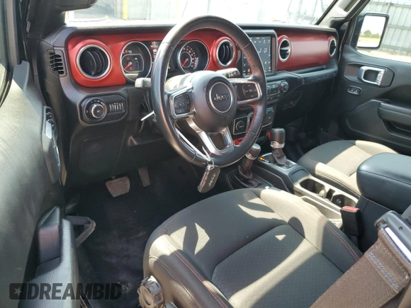 2022 Jeep Wrangler Rubicon with VIN 1C4HJXCG9NW197322, listed as a Copart auction lot 59984775 with 35,374 mi miles and Salvage title. Bid and sale history available at DreamBid. Image 8.