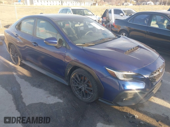 2022 Subaru WRX Limited with VIN JF1VBAN61N8027810, listed as a IAAI auction lot 41728576 with 25,282 mi miles. Bid and sale history available at carsss.com. Image 1.