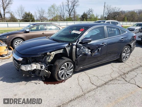 2020 Honda Insight Touring with VIN 19XZE4F98LE003522, listed as a Copart auction lot 51084565 with 73,763 mi miles and Salvage Title. Bid and sale history available at carsss.com. Image 1.
