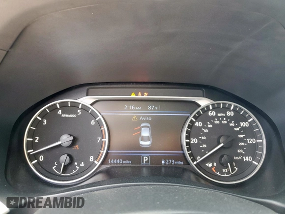 2021 Nissan Altima SV with VIN 1N4BL4DVXMN416889, listed as a Copart auction lot 58020005 with 14,440 mi miles and Salvage title. Bid and sale history available at DreamBid. Image 9.