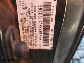 1997 Honda Civic DX with VIN 1HGEJ6228VL123265, listed as a Copart auction lot 74078684 with 49,904 mi miles and Salvage Title. Bid and sale history available at carsss.com. Image 14.